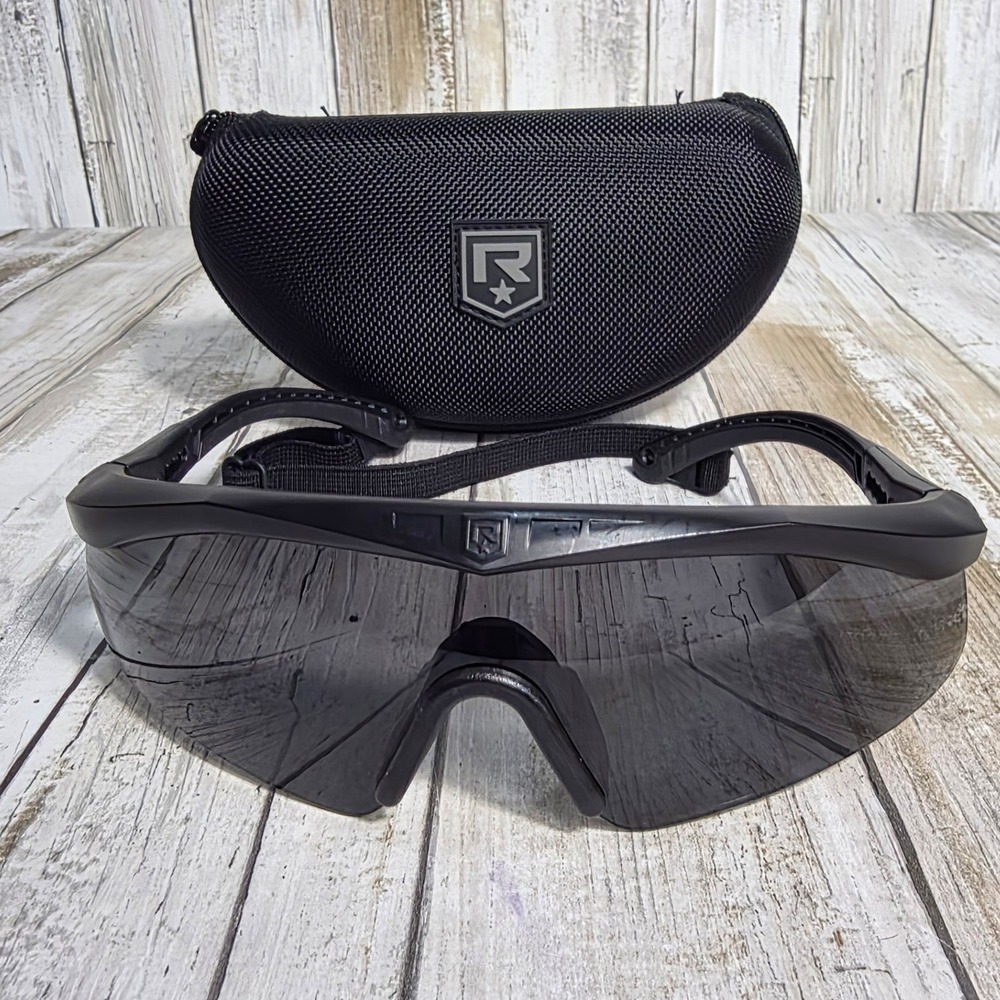 Revision Sawfly Military Ballistic Sunglasses Black Smoke Lens Z87+ with Case